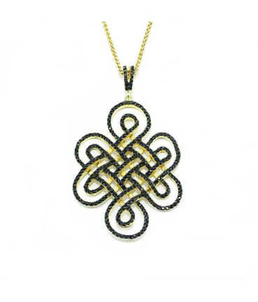 Κολιέ από ασήμι 925 ο κόμπος της καλής τύχης MA1988