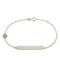 Παιδική Ταυτότητα Λευκό Χρυσό Κ14 Ματάκι με Σμάλτοι 175175