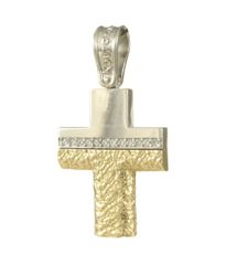 Σταυρός βαπτιστικός σε χρυσό Κ14 σφυρήλατος 5625