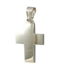 Σταυρός βαπτιστικός σε λευκό χρυσό Κ14 48243