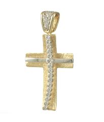 Σταυρός βαπτιστικός σε σατινέ χρυσό Κ14 255245