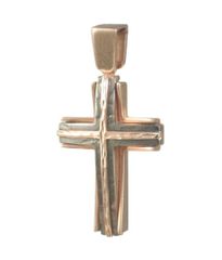 Σταυρός βαπτιστικός σε ροζ χρυσό Κ14 434816