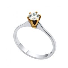 Δαχτυλίδι μονόπετρο σε λευκό χρυσό Κ18 με φυσικό διαμάντι βάρους 0,37ct χρώματος F καθαρότητας SI1 και δέσιμο σε ροζ χρυσό συνολικού βάρους 2.44gr Νο.54
Θα φροντίσουμε για τη συσκευασία δώρου