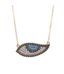 Κολιέ Μάτι από Ροζ Χρυσό Κ9 με Ζιρκόνια | Vittas Jewels 2752
