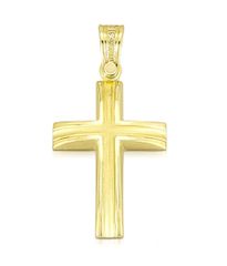 Σταυρός βαπτιστικός σε χρυσό Κ14 λουστραριστός 3243G