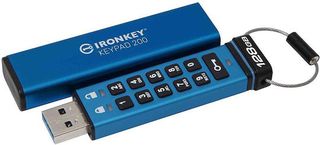 Kingston IronKey Keypad 128GB USB 3.2 Stick Μπλε