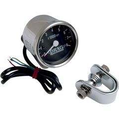 ΚΟΝΤΕΡ 2.4" TACHOMETER 8000RPM BULB CHROME BLACK FACE ΓΙΑ 99-03 TWIN CAM, 86-03 XL