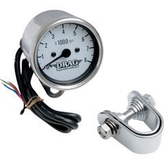 ΚΟΝΤΕΡ 2.4" TACHOMETER 8000RPM BULB CHROME WHITE FACE ΓΙΑ 99-03 TWIN CAM, 86-03 XL