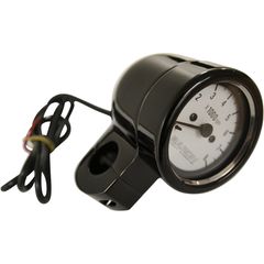 ΚΟΝΤΕΡ TACHOMETER 3" BULLET BLACK HOUSING/ WHITE FACE W/ 1.0" CLAMP