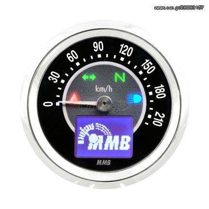 ΚΟΝΤΕΡ MMB 48mm electronic speedometer Target 220kmh chrome