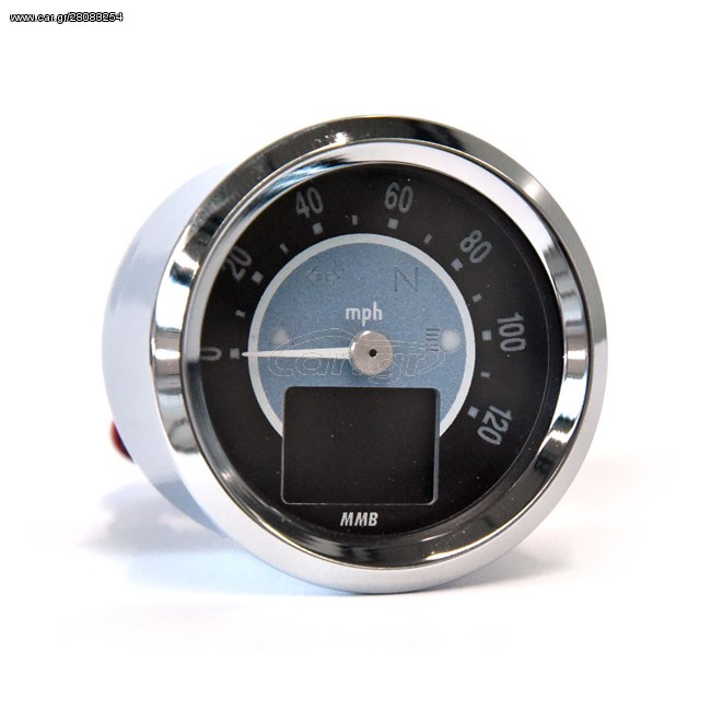 ΚΟΝΤΕΡ MMB 48mm electronic speedometer Target 120mph chrome