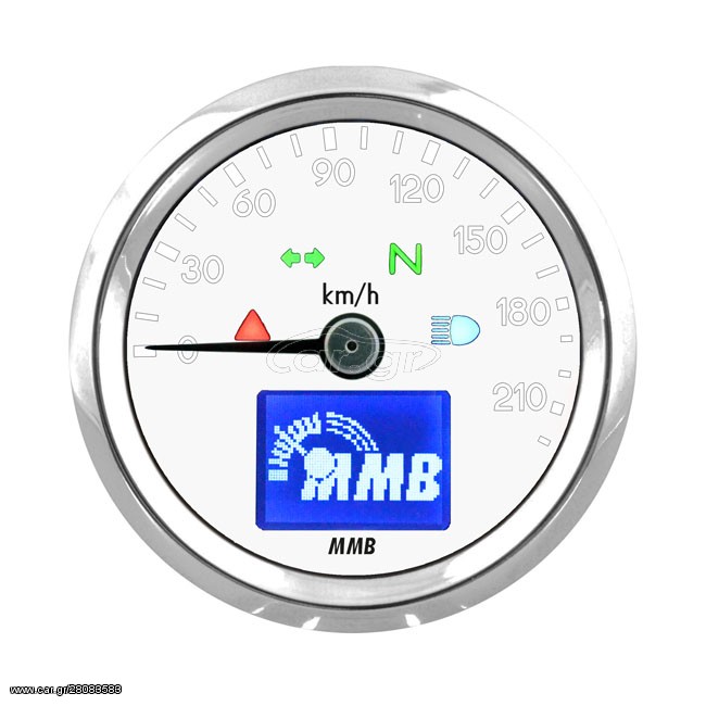 ΚΟΝΤΕΡ MMB 48mm electronic speedometer Basic 220kmh chrome