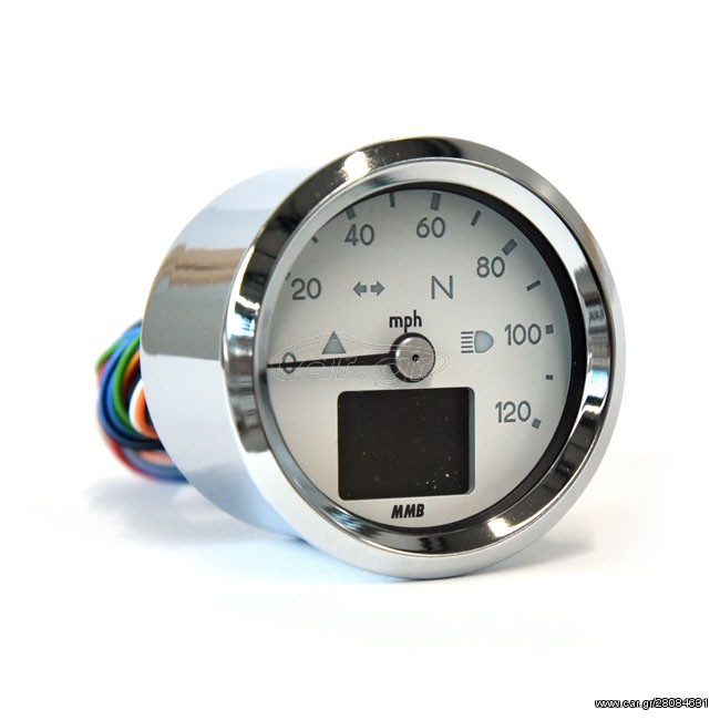 ΚΟΝΤΕΡ MMB 48mm electronic speedometer Basic 120mph chrome