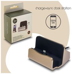 Docking Station Lightning Cable Charge-Data Gold-thumb-1