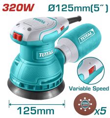 Τριβείο Χούφτας Εκκεντρο TOTAL 320W / Φ-125mm Επαγγελματικό  ( TF2131256 )