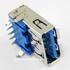 ΒΥΣΜΑ USB-3-A-PCB ΘΗΛΥΚΟ ΓΩΝΙΑ ΠΛΑΚΕΤΑΣ 9-ΕΠΑΦΩΝ AMPHENOL