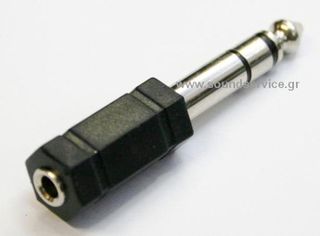 ADAPTOR ΒΥΣΜΑ ΚΑΡΦΙ ΜΙΚΡΟ 3.5 ΣΕ ΚΑΡΦΙ ΜΕΓΑΛΟ 6.3 STEREO ΠΛΑΣΤΙΚΟ