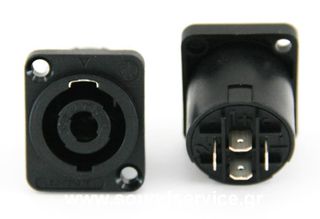 NEUTRIK NL4MP SPEAKON ΒΥΣΜΑ ΘΗΛΥΚΟ ΣΑΣΙ 4 ΕΠΑΦΩΝ 26x31mm