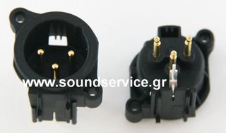 ΒΥΣΜΑ XLR 3-ΕΠΑΦΩΝ ΑΡΣΕΝΙΚΟ ΠΛΑΚΕΤΑΣ ΚΑΘΕΤΟ NC3MAV-0 NEUTRIK