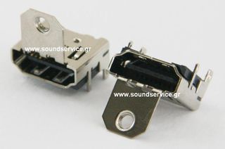 HDMI ΒΥΣΜΑ 19-PIN SMD ΠΛΑΚΕΤΑΣ ΜΕ ΒΙΔΑ ΣΤΗΡΙΞΗΣ