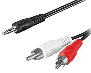 RCA-J1 ΚΑΛΩΔΙΟ STEREO ΚΑΡΦΙ 3,5 / 2 RCA ΑΡΣΕΝΙΚΑ 1,5M