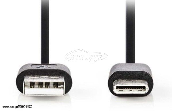 USB/AC1 ΚΑΛΩΔΙΟ USB-A / USB-C 1Μ ΜΑΥΡΟ