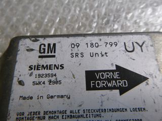 ΕΓΚΕΦΑΛΑΚΙ AIR BAG OPEL ZAFIRA A GM 09180799 UY 1923594 SIEMENS 5WK42905