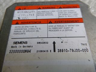 ΕΓΚΕΦΑΛΑΚΙ AIRBAG FIAT SEDICI 38910-79J20-000 SIEMENS 5WK43632