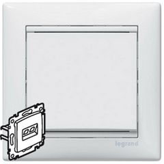 ΠΡΙΖΑ CΑΤ6 RJ-45 ΔΙΠΛΗ VΑLΕΝΑ ΛΕΥΚΟ LEGRAND
