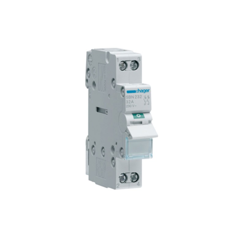 ΔΙΑΚΟΠΤΗΣ ΡΑΓΑΣ 2x32Α SBN232 HAGER