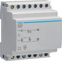 ΜΕΤΑΣΧΗΜΑΤΙΣΤΗΣ ΤΑΣΗΣ ΑΣΦΑΛΕΙΑΣ ΡΑΓΑΣ 230V ΕΞΟΔΟΣ 12-24V 40VΑ ST314 HAGER