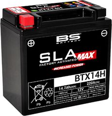 Μπαταρία Μοτοσυκλέτας BS-BATTERY BTX14H SLA Max 14.7AH  220EN Αντιστοιχία  YTX14H-BS