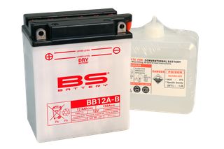 Μπαταρία Μοτοσυκλέτας BS-BATTERY  BB12A-B  DRY 12.6AH 155EN Αντιστοιχία YB12A-B