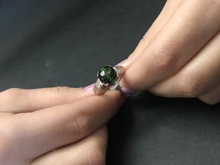 Δαχτυλιδι 18k με Τουρμαλινη και Μπριγιαν-thumb-1