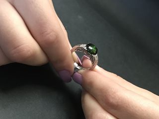 Δαχτυλιδι 18k με Τουρμαλινη και Μπριγιαν-thumb-2
