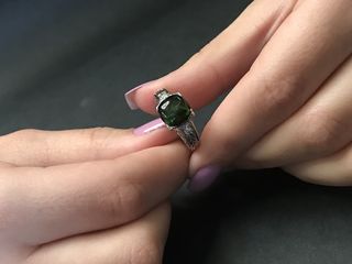 Δαχτυλιδι 18k με Τουρμαλινη και Μπριγιαν-thumb-3