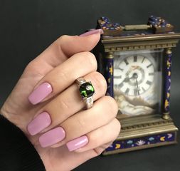Δαχτυλιδι 18k με Τουρμαλινη και Μπριγιαν-thumb-9