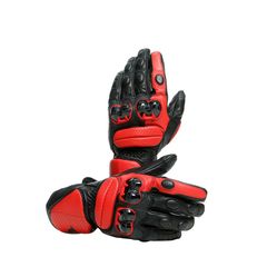DAINESE IMPETO GLOVES Black/Lava-Red δερμάτινα γάντια προσφορά