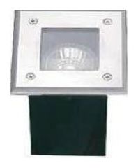 Φωτιστικό Σποτ Δαπέδου Χωνευτό 10x10cm 1xGU10 Νίκελ Ματ Ανοξείδωτο Ατσάλι IP66 – HI7373