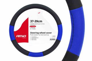 Κάλυμμα τιμονιού Medium 37-39cm Amio SWC-04-Μ 01359 (μαύρο-μπλε)