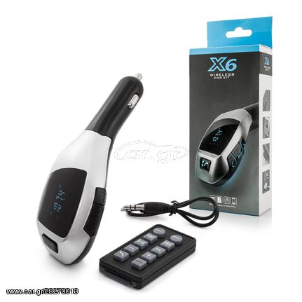 Car X6 Bluetooth v4.0 FM Transmitter Αυτοκινήτου USB/SD (χρυσό)