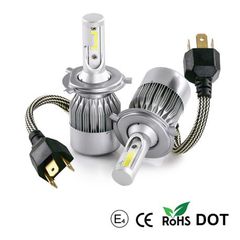 H4 60W 7200LM COB LED HEADLIGHT C6 9-30V 2TMX