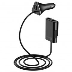 CARCOMMERCE Φορτιστής αυτοκινήτου 12-24v (2-4USB) 2400Mah με προέκταση