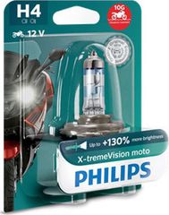 Λάμπα Philips H4 X-Treme Vision Moto +130% περισσότερο φως 10G