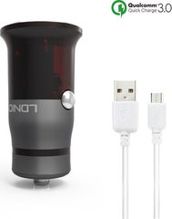 Φορτιστής αυτοκινήτου Ldnio C304Q Quick Charge 3.0 +Lightning Cable