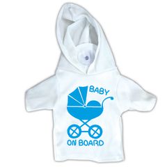 19324 Μπλουζάκι σήμα Ν με βεντούζα-Baby On Board 17Χ15cm