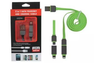 2 IN 1 USB και καλώδιο φόρτισης για iPhone 5, 5S , iPad , iPod , Samsung Galaxy 100cm