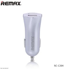 Remax RCC204 Silver διπλός φορτιστής αυτοκινήτου 12V/24V 2.4A/1Α