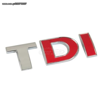 Αυτοκόλλητο σήμα αυτοκινήτου TDI 102X37mm