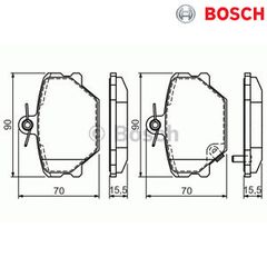 Εμπρόσθια τακάκια Bosch MCC SMART 450-451